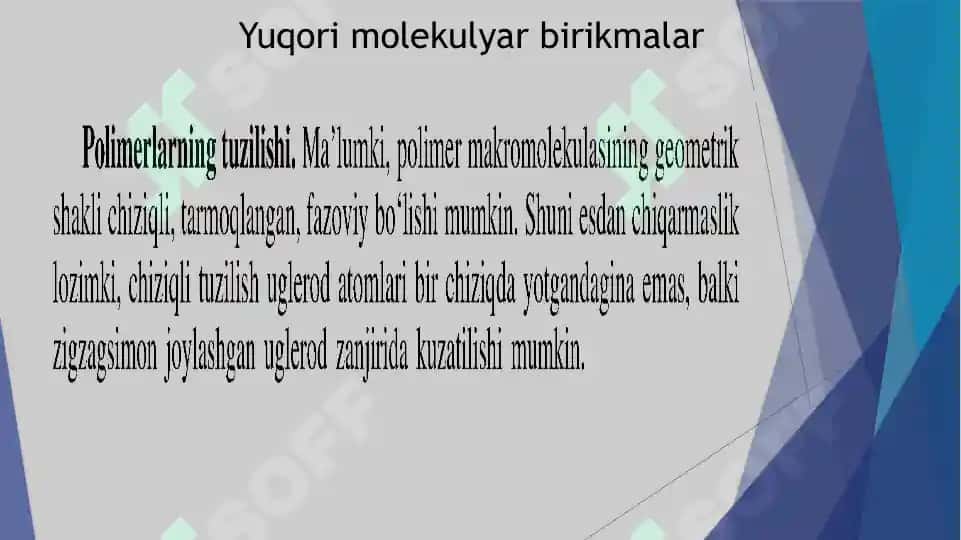 Yuqori molekulyar birikmalar 3