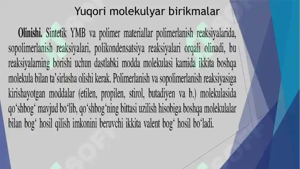 Yuqori molekulyar birikmalar 7