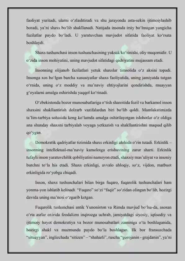 INSON TARAQQIYOTI FANNI O‘RGANISHNING ASOSIY USULLARI. BOSHQA FANLAR BILAN O‘ZARO ALOQADORLIGI 6