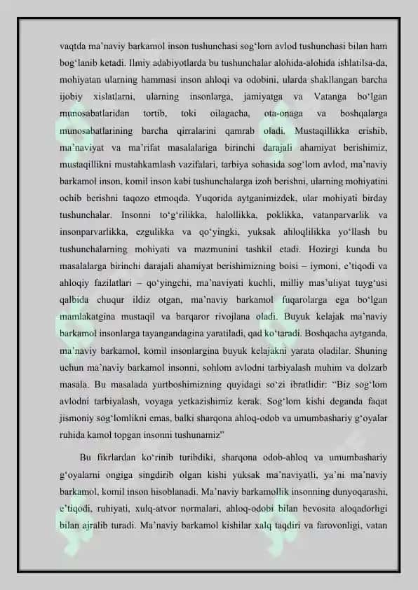 INSON TARAQQIYOTI FANNI O‘RGANISHNING ASOSIY USULLARI. BOSHQA FANLAR BILAN O‘ZARO ALOQADORLIGI 8
