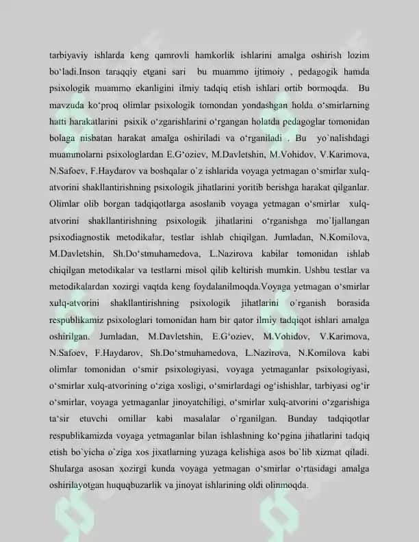 Voyaga Yetmagan O‘smirlar O‘rtasida Huquqbuzarlikni Oldini Olish 5