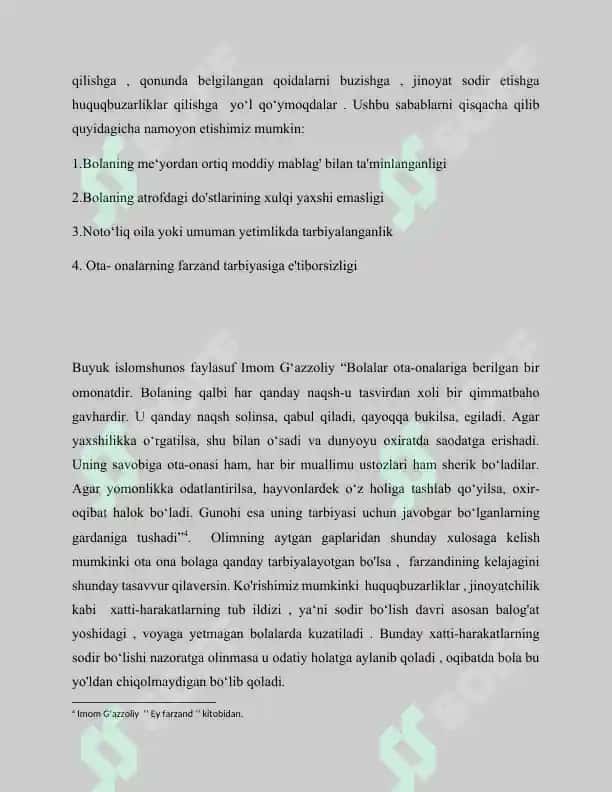 Voyaga Yetmagan O‘smirlar O‘rtasida Huquqbuzarlikni Oldini Olish 8