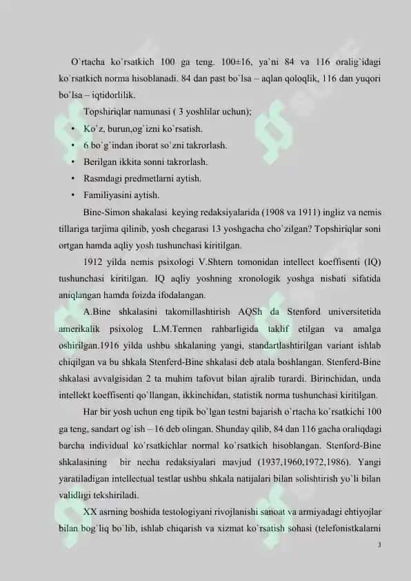 Testologiya tarixi 3