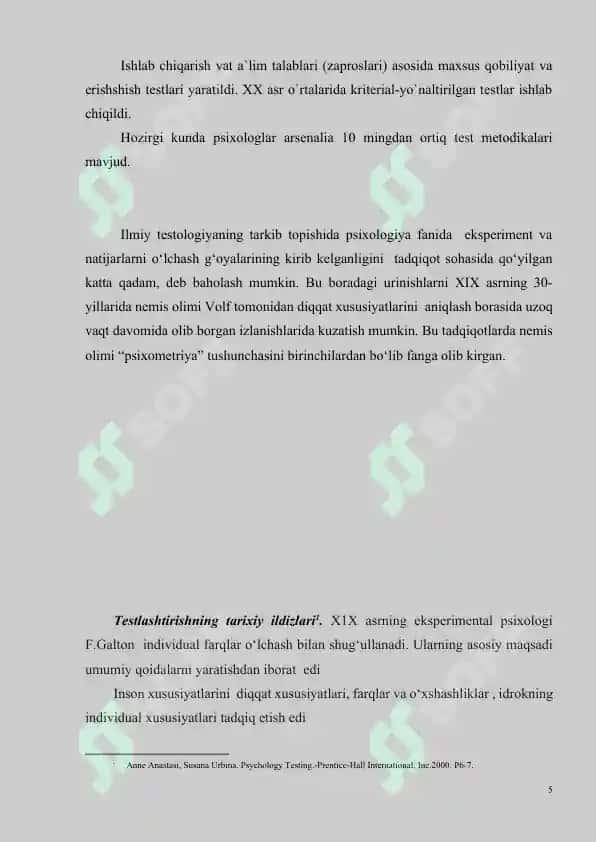 Testologiya tarixi 5
