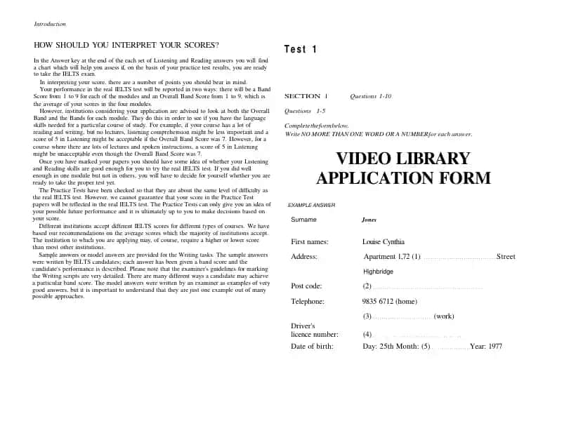 IELTS Test 2025