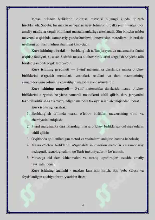 3-sinf massa o‘lchovlari haqida metodlar 4