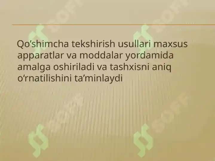 Stomatologiyada QO’SHIMCHA TEKSHIRISH USULLARI 2