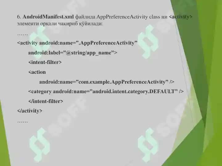 Мобил иловаларда маълумотлар  базаси. SQLite асослари 7