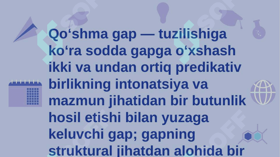 Qoʻshma gap tarifi va tasnifi 3