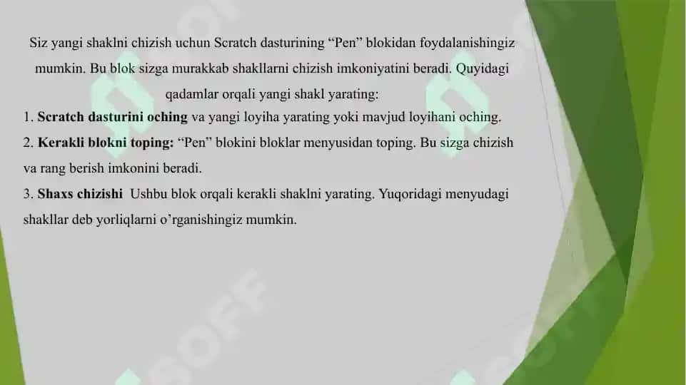 Scratch dasturida Takrorlash bloki yordamida yangi shakl chizish 3