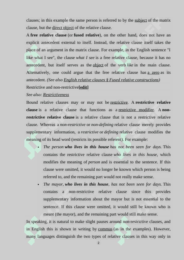 RELATIVE CLAUSES 2