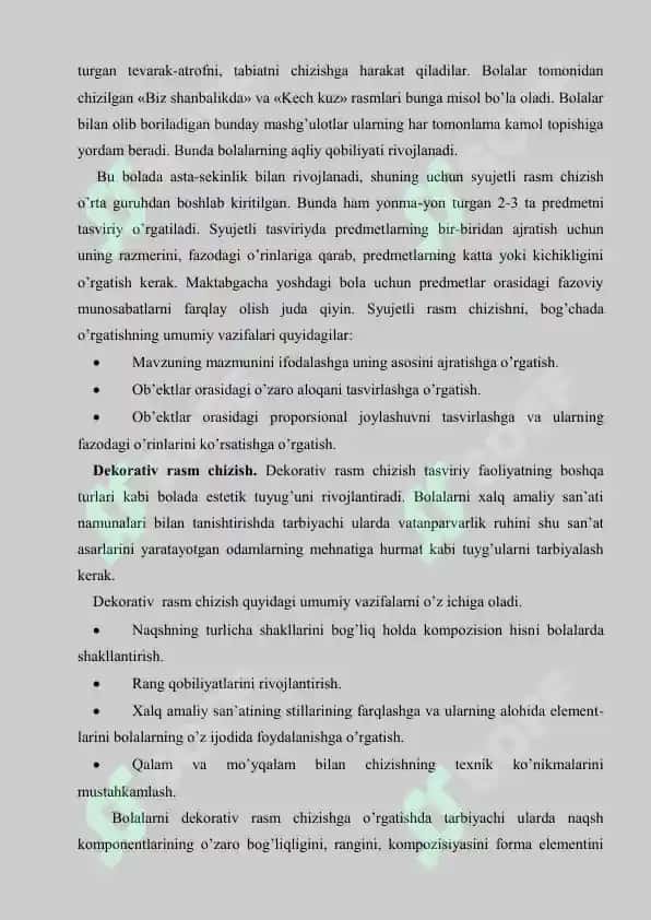 Bolalarni Rasm Chizishga O‘rgatish 3