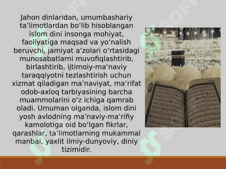 ISLOM DINI VA O’ZBEKONA TARBIYA 2