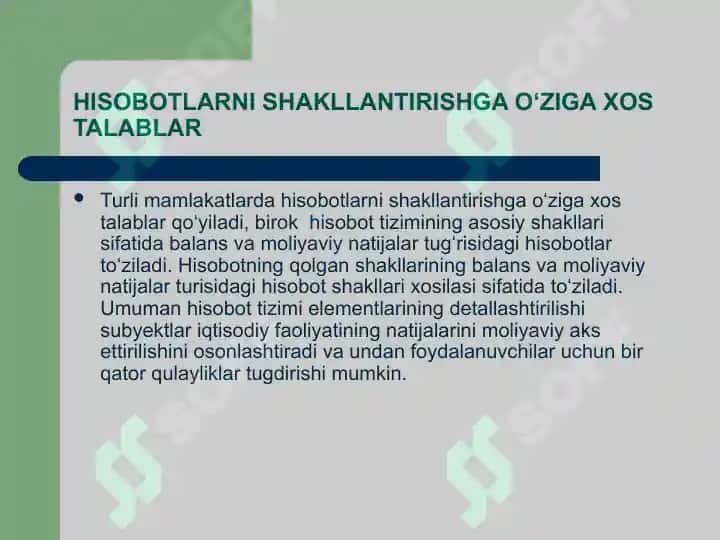 Moliyaviy hisobotlar tizimi 3