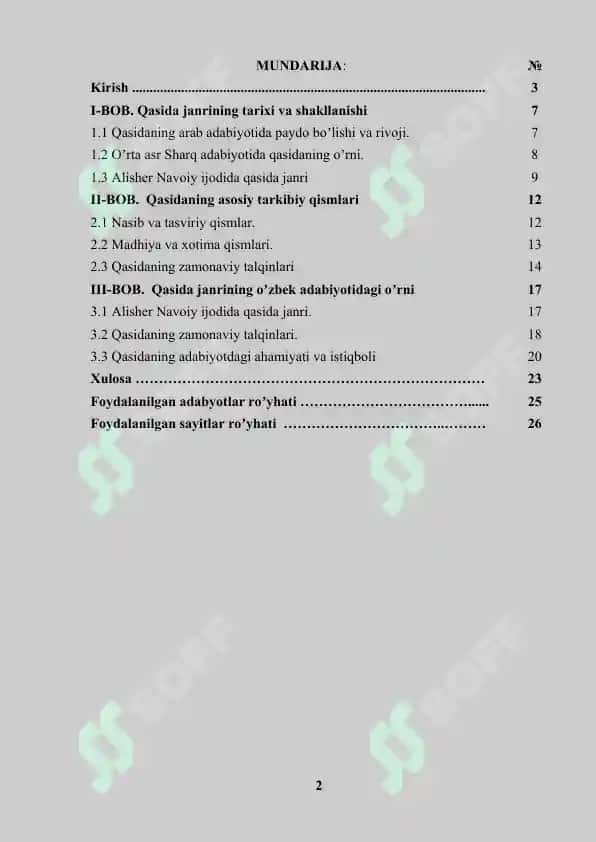 Qasida va uning tarkibiy qismlari 2