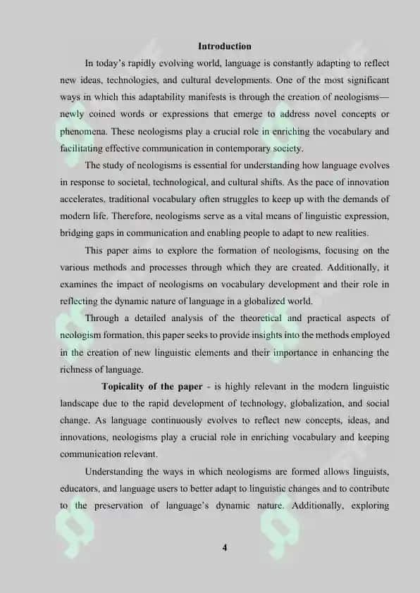 Neologism Qilish Usullari: So'zlar Hisoblari 4