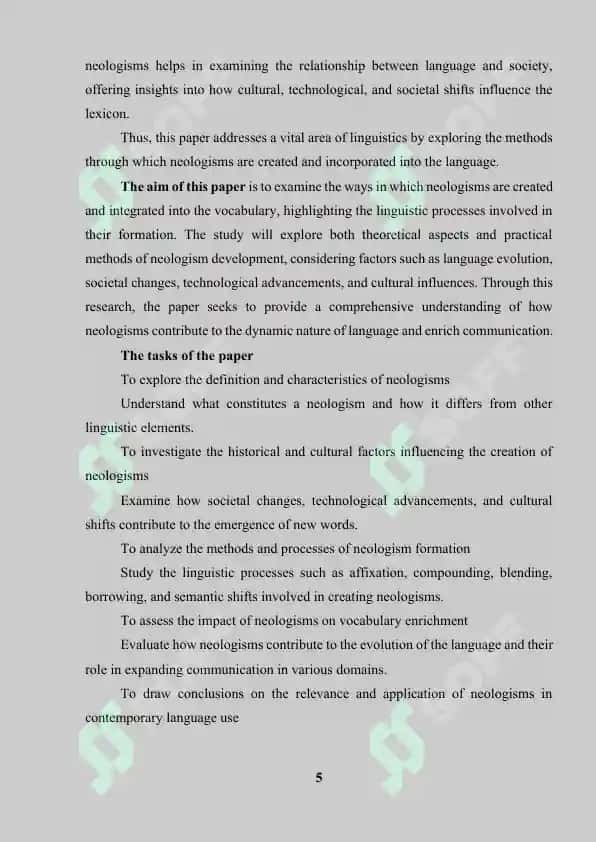 Neologism Qilish Usullari: So'zlar Hisoblari 5