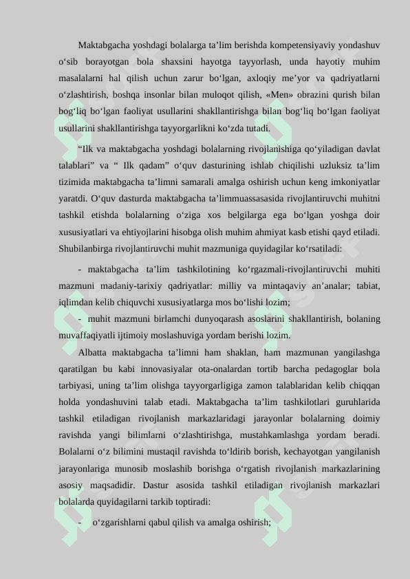 Ilk qadam davlat oʻquv dastur asosida faoliyat markazlari 6