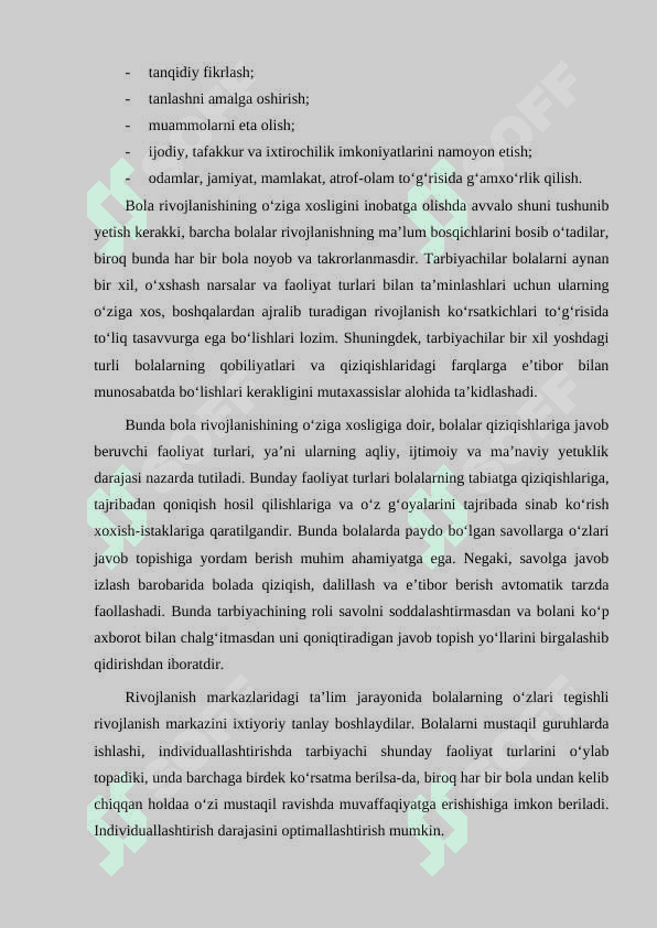 Ilk qadam davlat oʻquv dastur asosida faoliyat markazlari 7