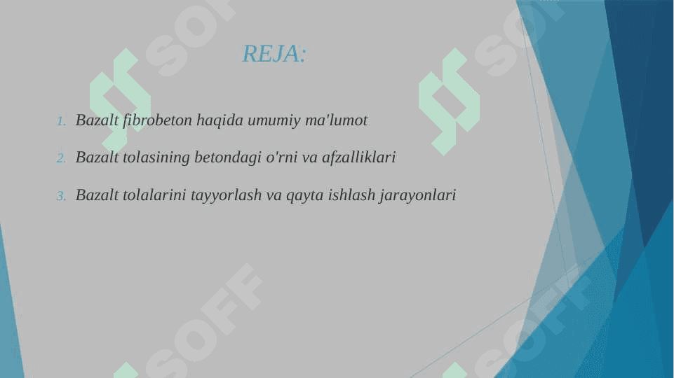 Bazalt fibrobeton olish texnologiyasi xossalari va ishlatilish sohalari 2