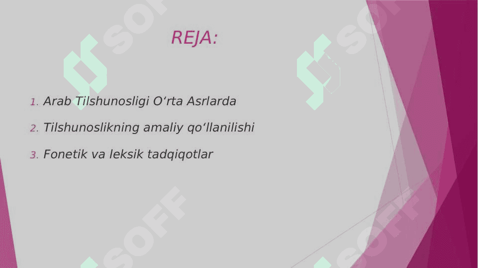 Oʼrta asrlar tilshunosligi (Arab, O’rta Osiyo, Yevropa va Rus tishunosligi) Uygʼonish davri tilshunosligi 2
