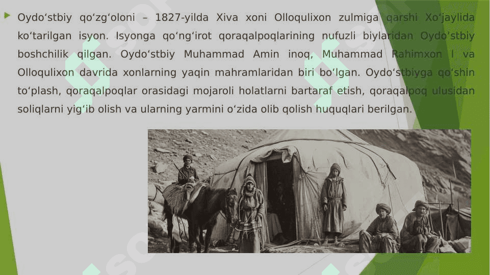Qoraqalpoqlarning Aydos biy boshchiligidagi qo’zg’olon 3