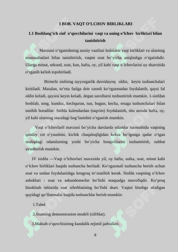 3_SINF OʻQUVCHILARIGA VAQT OʻLCHOVLARNI OʻRGATISH METODIKASI 6