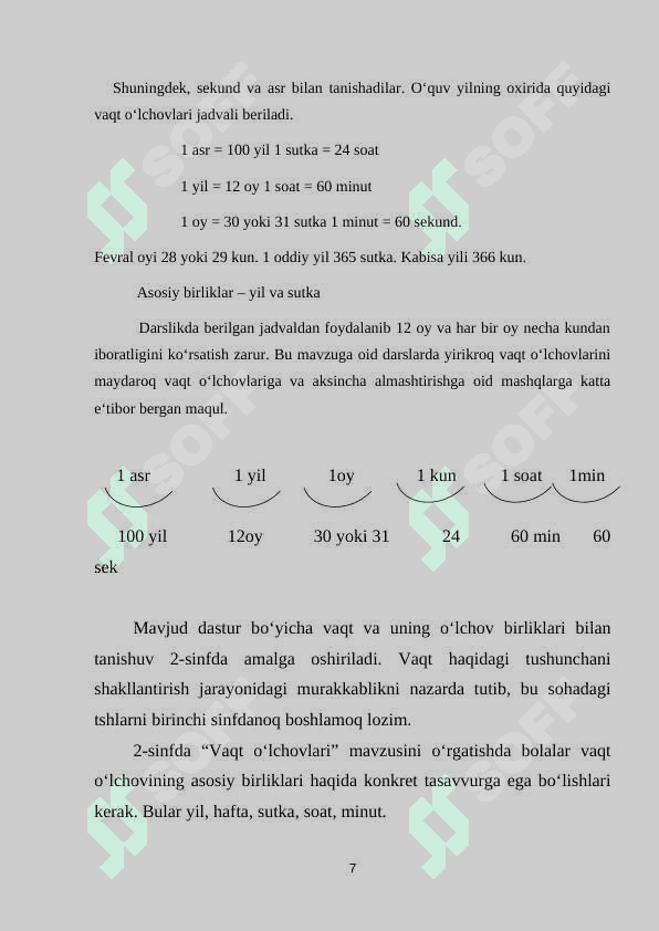3_SINF OʻQUVCHILARIGA VAQT OʻLCHOVLARNI OʻRGATISH METODIKASI 7