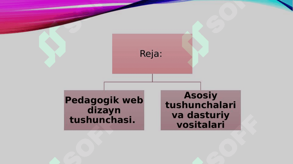 Pedagogik dizayn asoslari. Pedagogik dizaynning asosiy bosqichlari. Pedagogik dizayn nazariyasi va modellari. 2