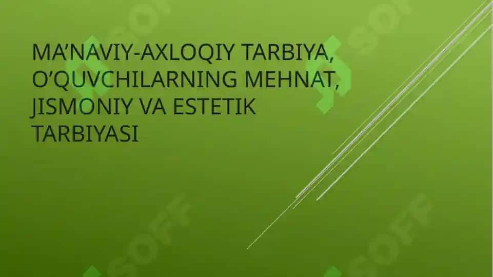 Ma'naviy-Axloqiy Tarbiya 2