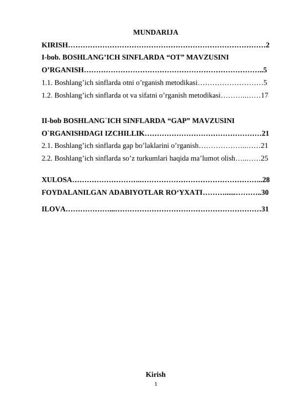 BOSHLANGʻICH SINFLARDA OT MAVZUSINI OʻRGANISH 1