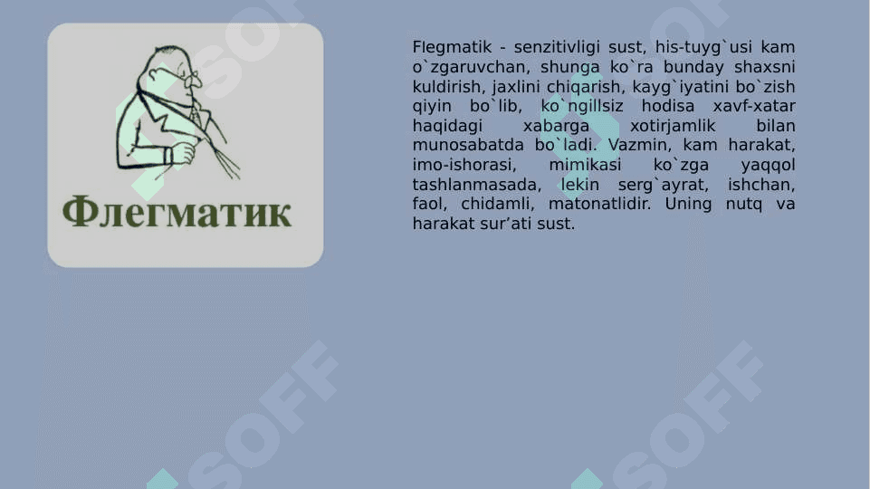 Shaxsning psixologik xususiyatlari. Temperament. Xarakter. Qobiliyat 6
