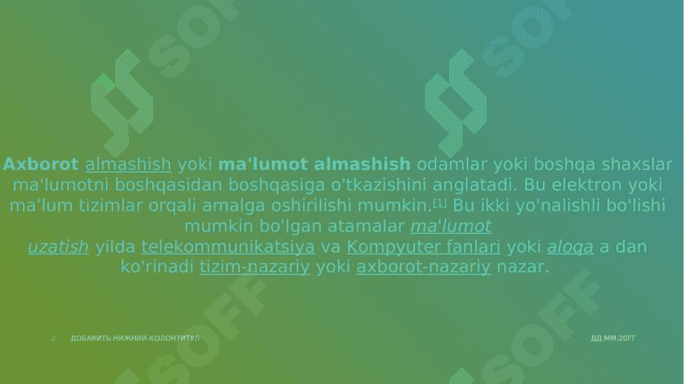 Xat maktub axborot almashinuvining ilk ko'rinishi sifati 2