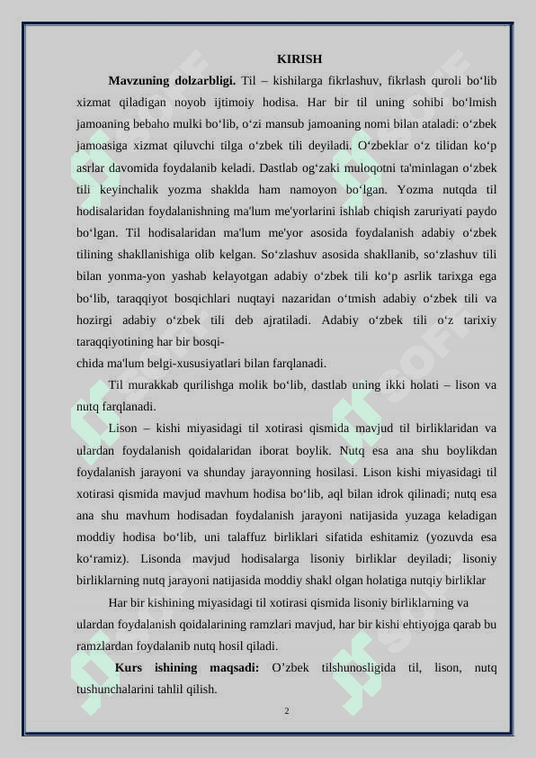 Oʻzbek tilshunosligida til, lison, nutq tushunchalari talqini 2