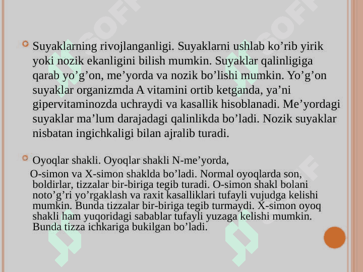 O`quvchilar jismoniy rivojlanishini gigiyenik baholash. Antropometrik o`lchovlar o`tkazish orqali jismoniy rivojlanishga baho berish 5