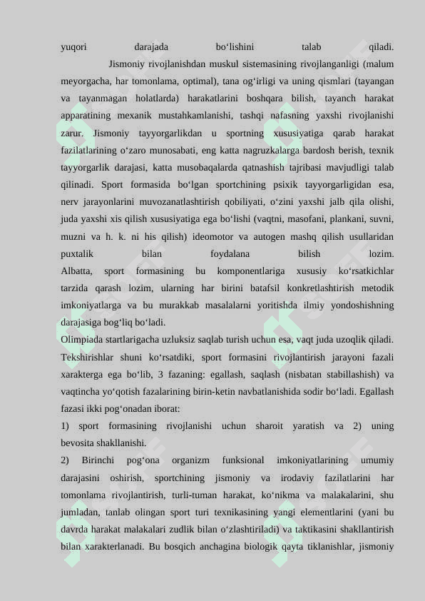 Sport formasi taraqqiyotining qonuniyatlari 2