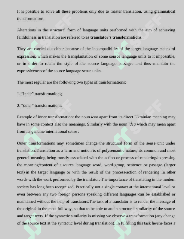 Grammar problems of translation 3