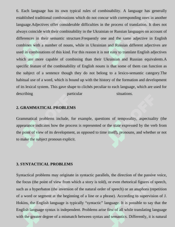 Grammar problems of translation 8
