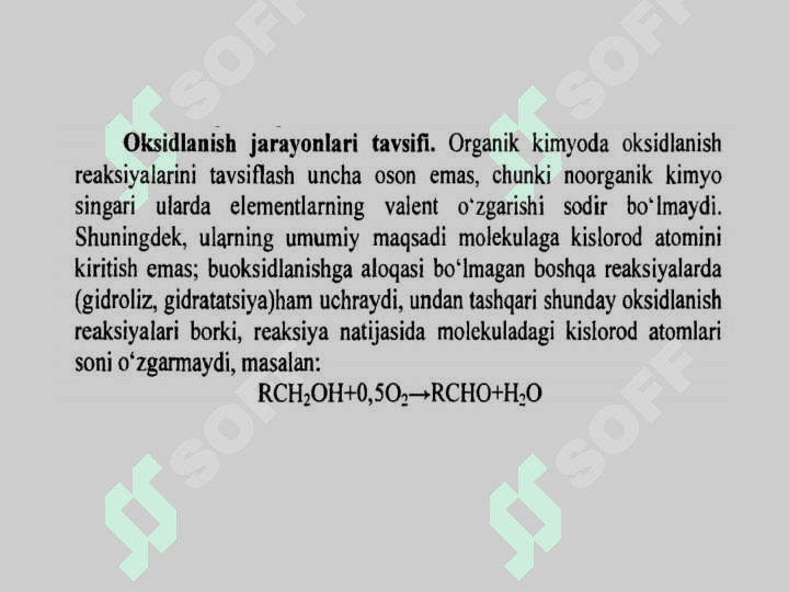 Oksidlanish asosida olinadigan preparatlar 2