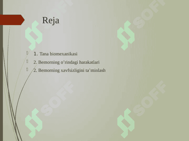 Tana biomexanikasi va bemorning xavfsizligini ta’minlash 2