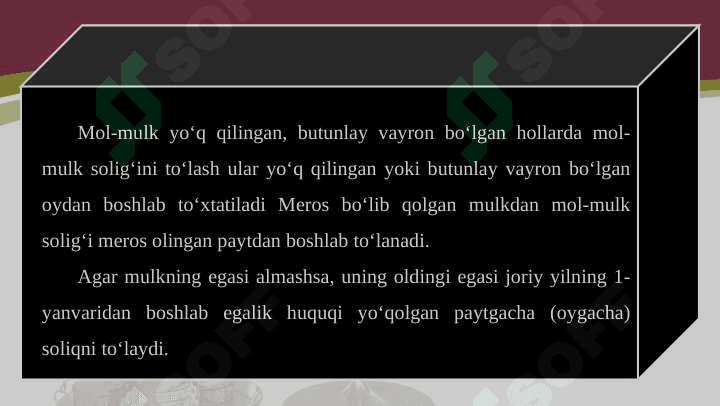 Yuridik va jismoniy shaxslardan olinadigan mol-mulk solig‘i 7