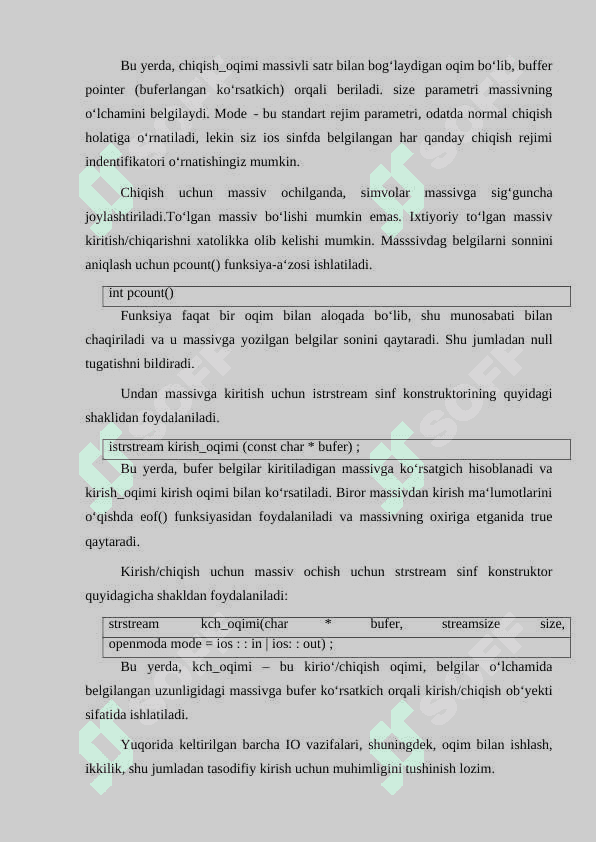 Buferlashtirilgan kiritish va chiqarish 3