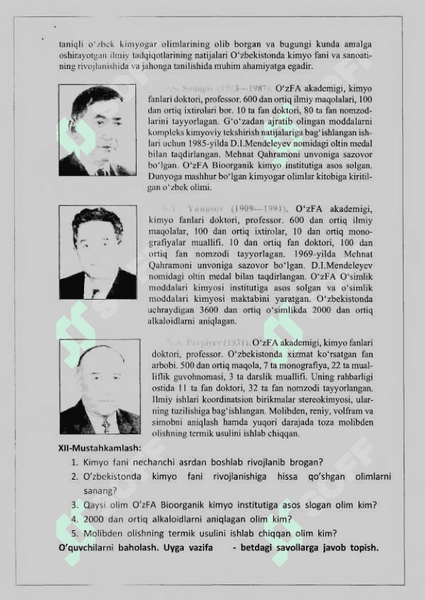 KIMYO TO'GARAK 34 SOAT 5