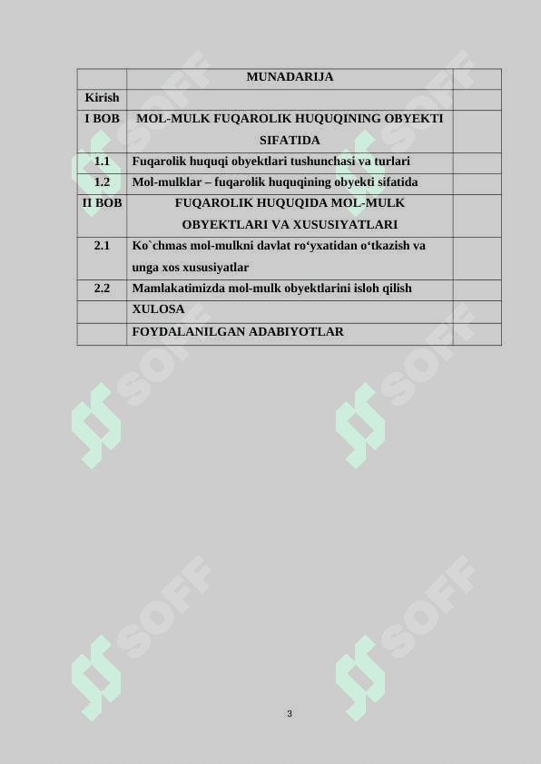 MOL-MULK FUQAROLIK HUQUQINING OBYEKTI SIFATIDA 3