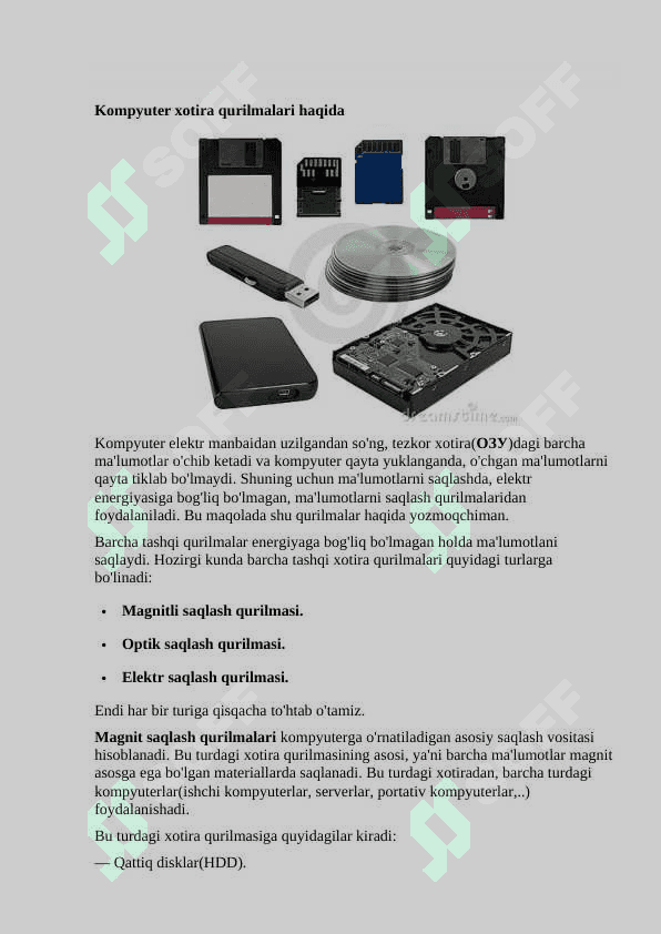 Kompyuter tizimi xotirasini tashkil qilish. Kompyuterlarda xotirani tashkil qilish 2