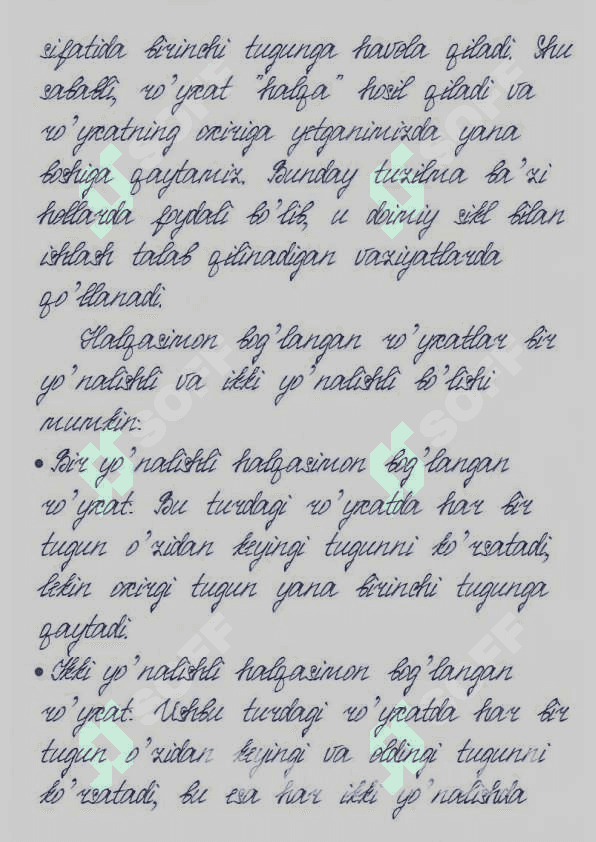 Halqasimon bo’glangan ro’yxatlar 4