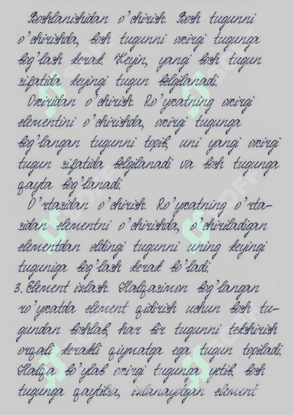Halqasimon bo’glangan ro’yxatlar 8