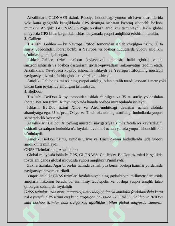 SUN'IY YO'LDOSHLI NAVIGATSIYA 6