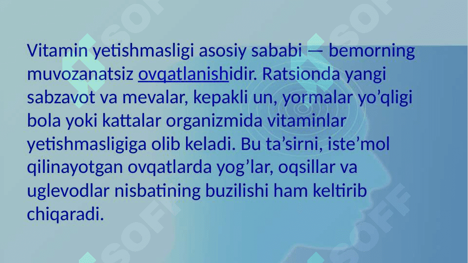 Avitaminoz (gipovitaminoz) 3