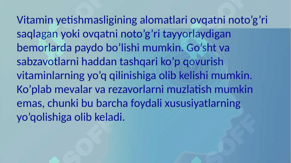 Avitaminoz (gipovitaminoz) 4